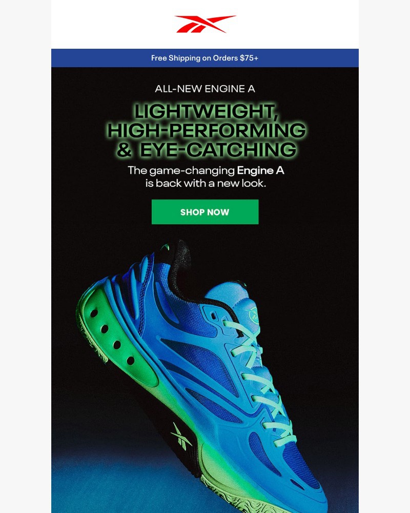 Screenshot of email sent to a Reebok Newsletter subscriber