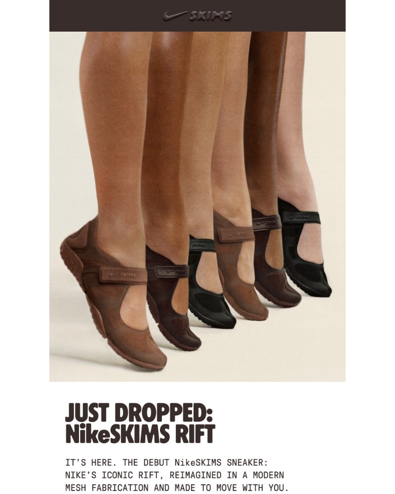 Screenshot of email with subject /media/emails/just-dropped-nikeskims-rift-ee6d46-cropped-723da105.jpg