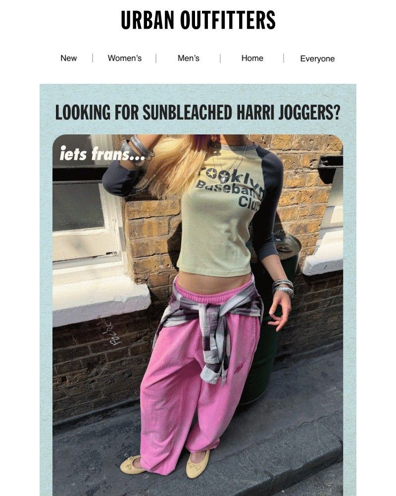 Screenshot of email with subject /media/emails/just-dropped-sunbleached-harri-joggers-84317e-cropped-6c46fd01.jpg