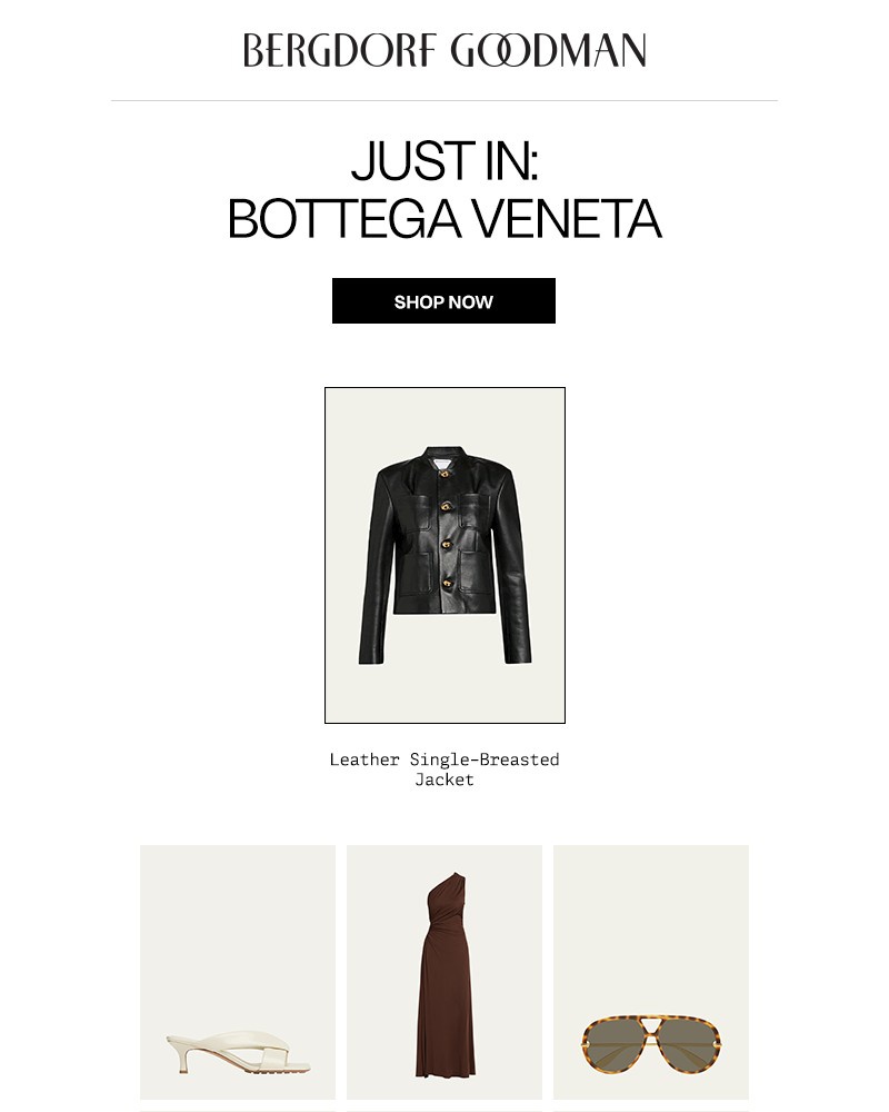 Screenshot of email sent to a Bergdorf Goodman Newsletter subscriber