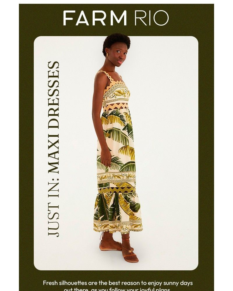 Screenshot of email sent to a Farm Rio Newsletter subscriber