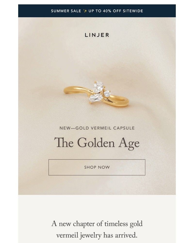 Screenshot of email sent to a Linjer Newsletter subscriber