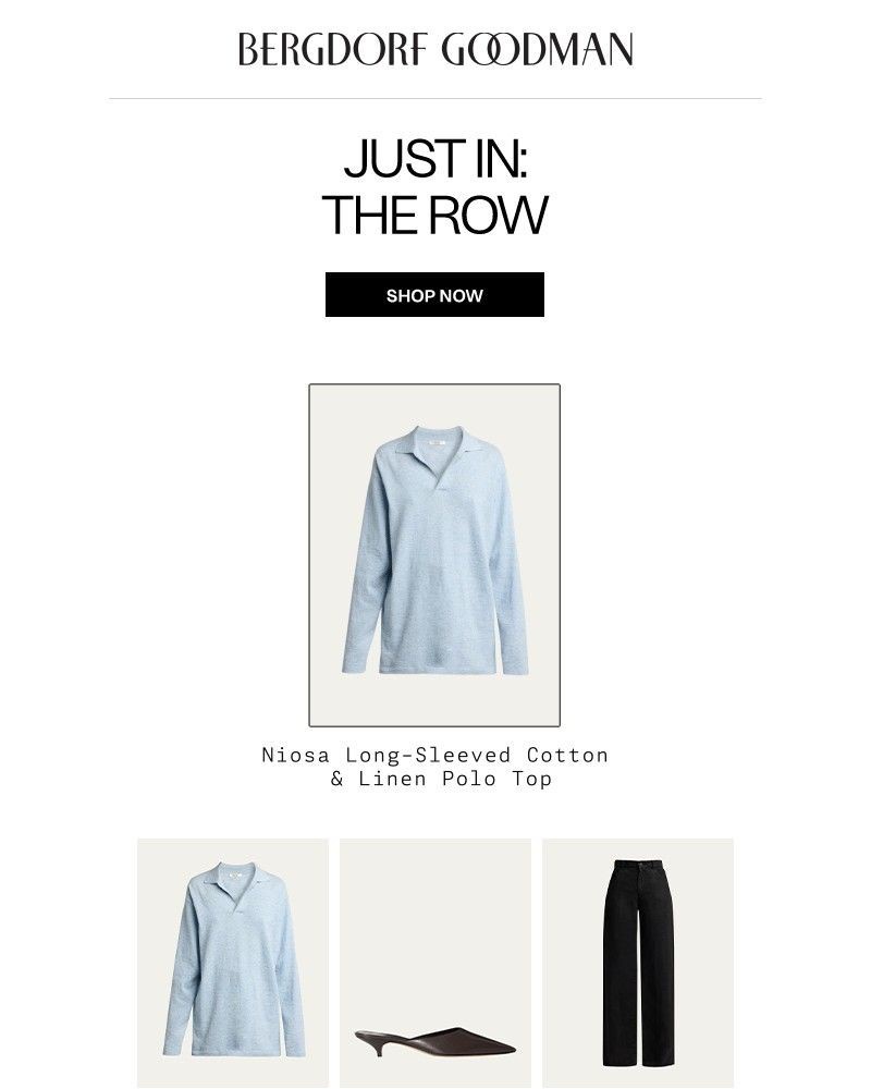 Screenshot of email sent to a Bergdorf Goodman Newsletter subscriber
