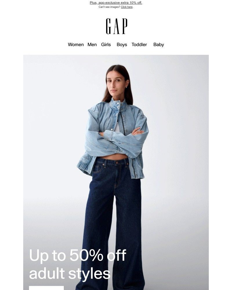 Screenshot of email with subject /media/emails/just-in-up-to-50-off-spring-essentials-d9eada-cropped-cae8dbc6.jpg