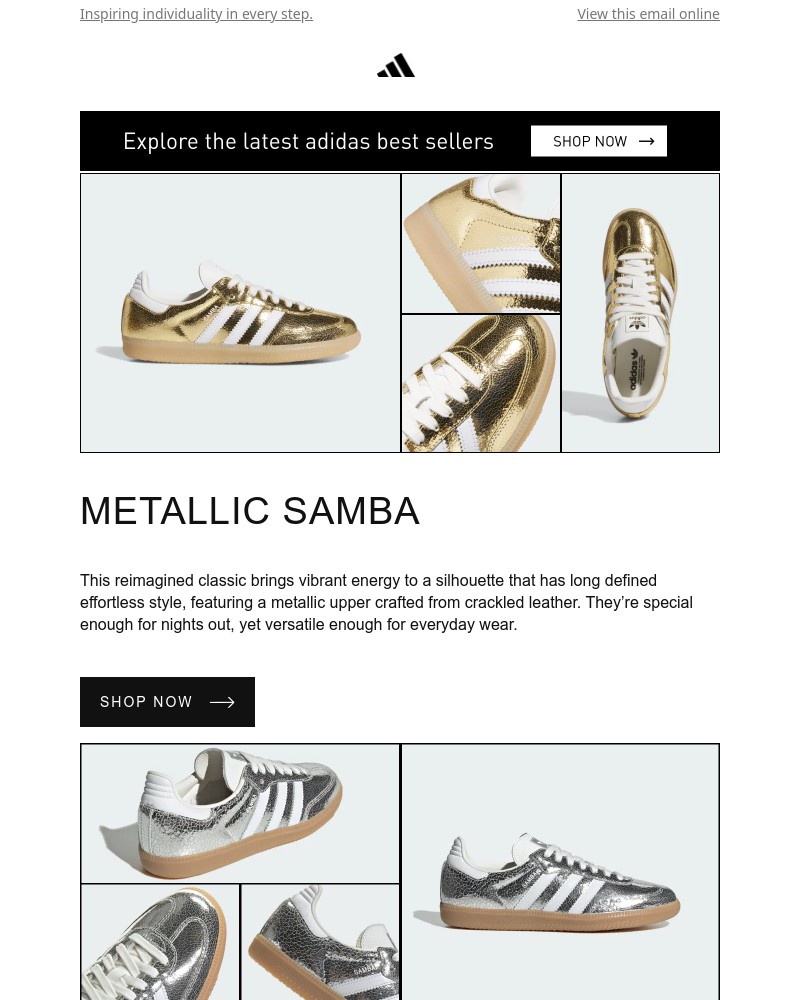 Screenshot of email with subject /media/emails/just-released-samba-gold-and-silver-colorways-4f1f98-cropped-cb7daa36.jpg