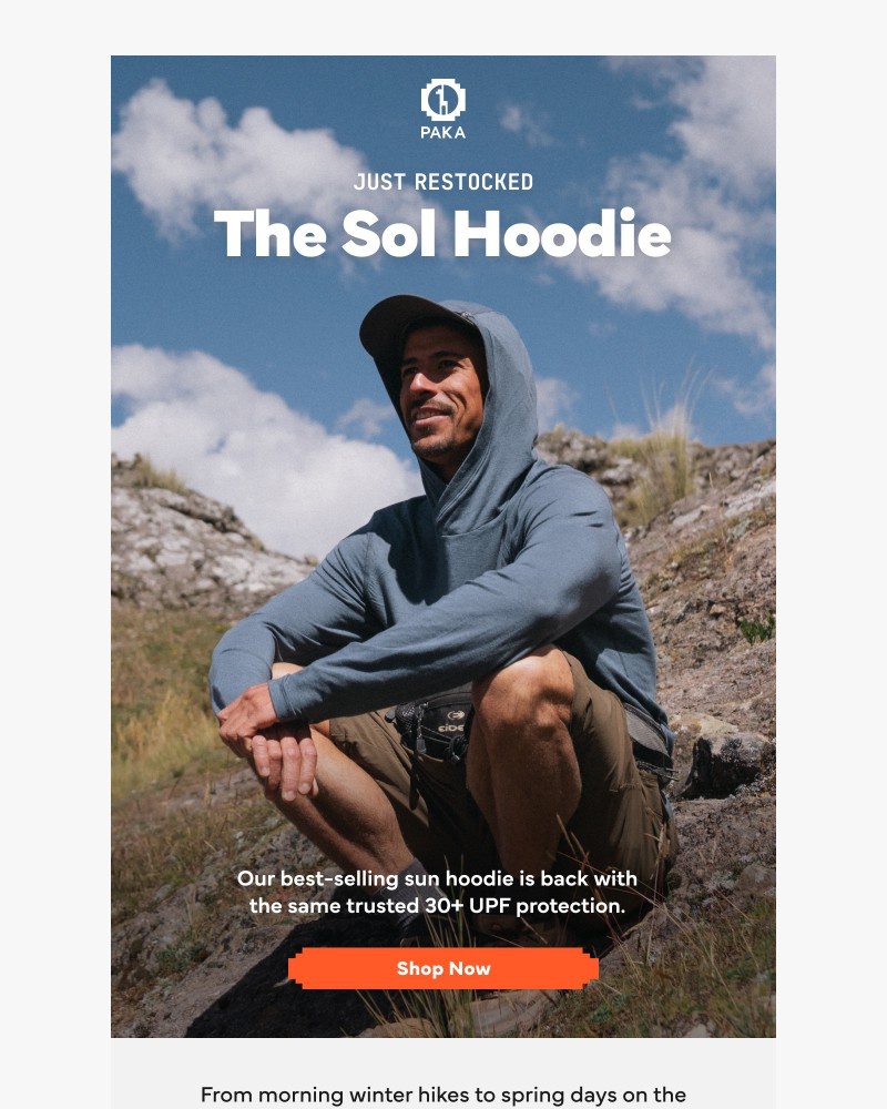 Screenshot of email sent to a Paka Newsletter subscriber