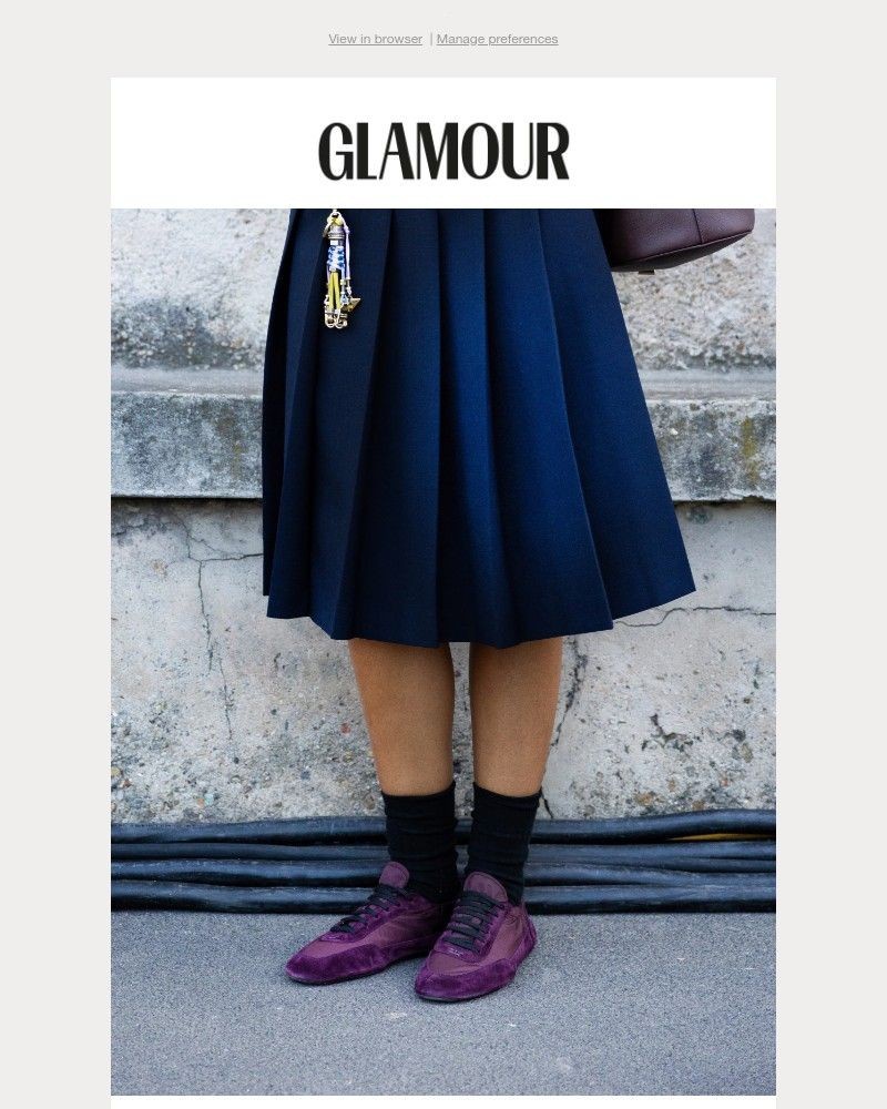 Screenshot of email sent to a Glamour Newsletter subscriber