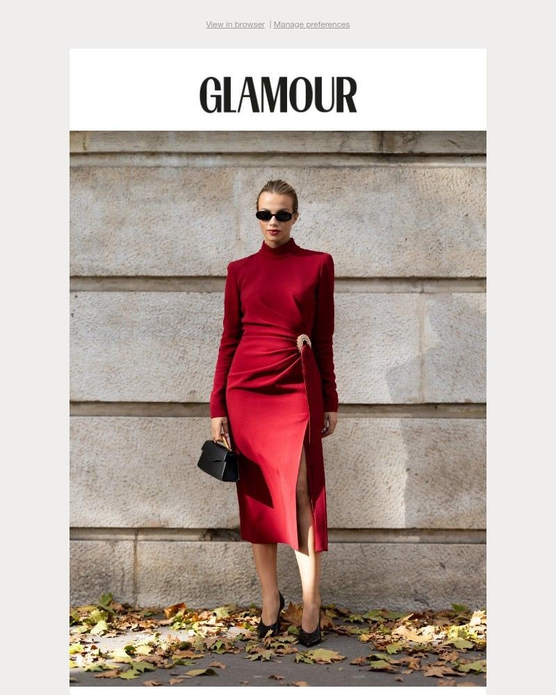 Screenshot of email sent to a Glamour Newsletter subscriber
