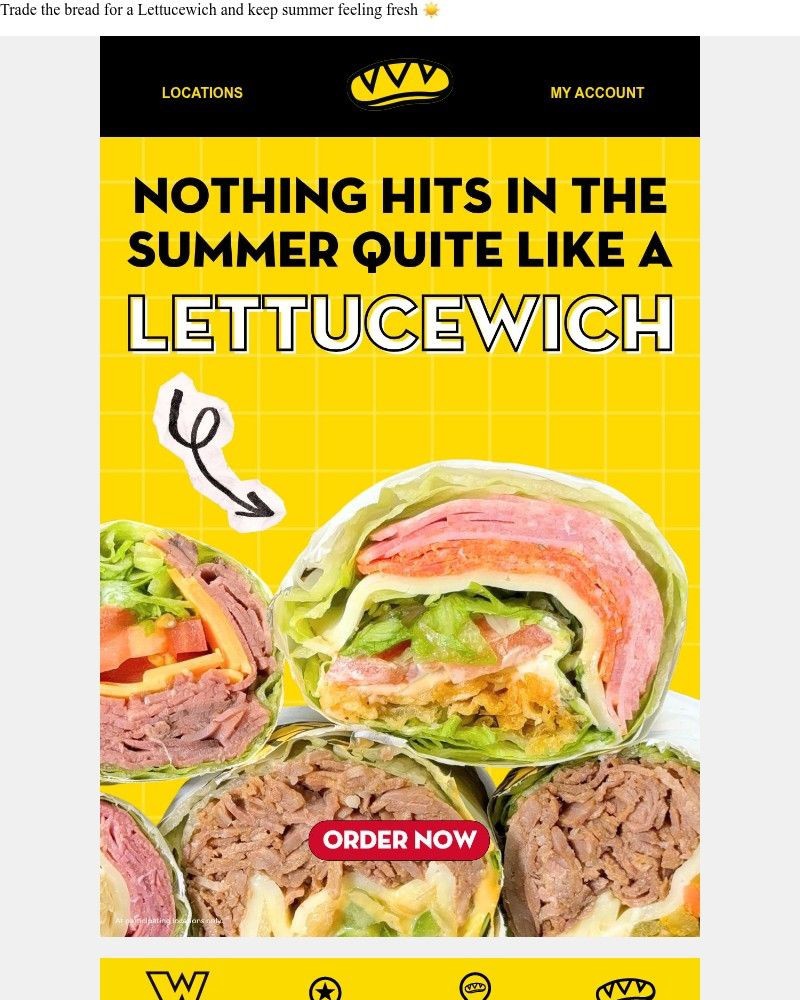 Screenshot of email sent to a Which Wich Registered user