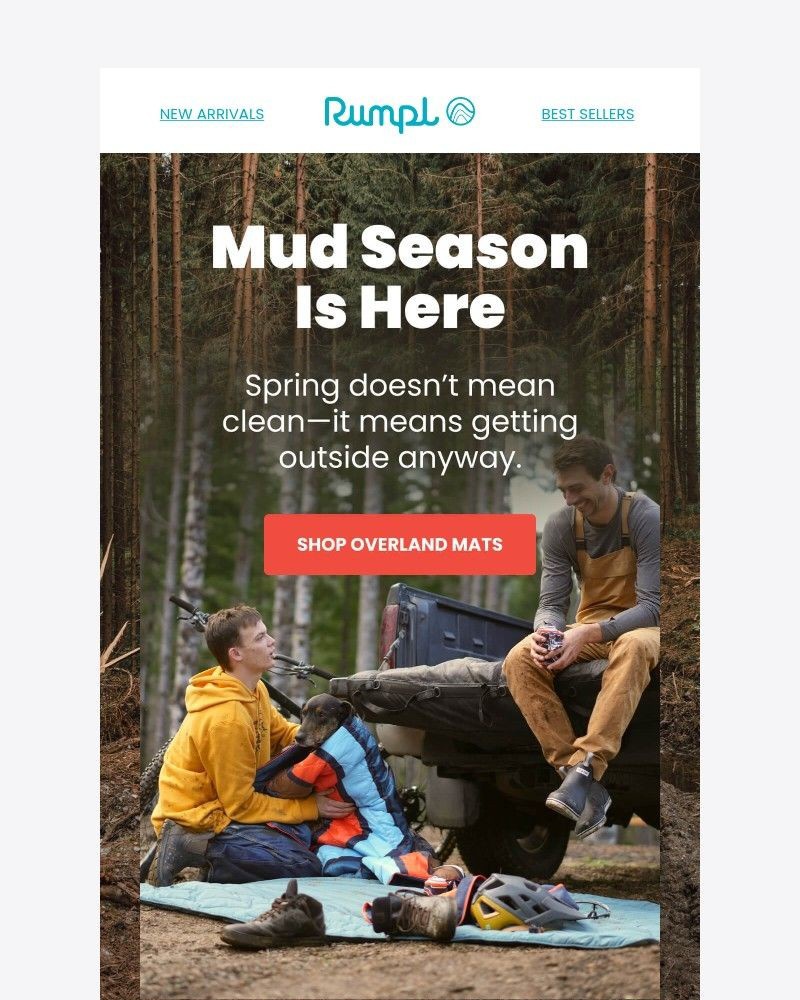 Screenshot of email sent to a Rumpl Newsletter subscriber