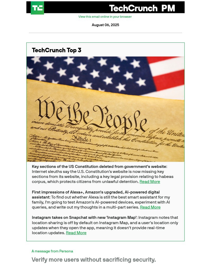 Screenshot of email with subject /media/emails/key-sections-of-the-us-constitution-deleted-from-governments-website-0ccc6e-cropp_ZgLJYR4.jpg