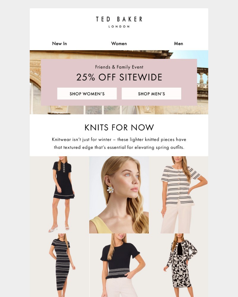 Screenshot of email sent to a Ted Baker Newsletter subscriber