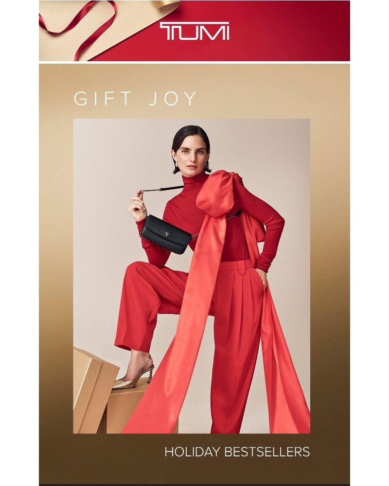 Screenshot of email sent to a Tumi Newsletter subscriber