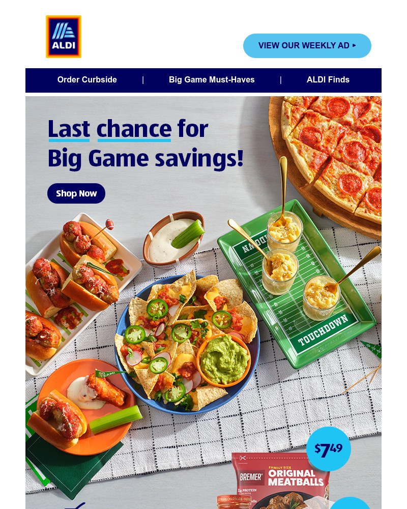 Screenshot of email sent to a Aldi Newsletter subscriber