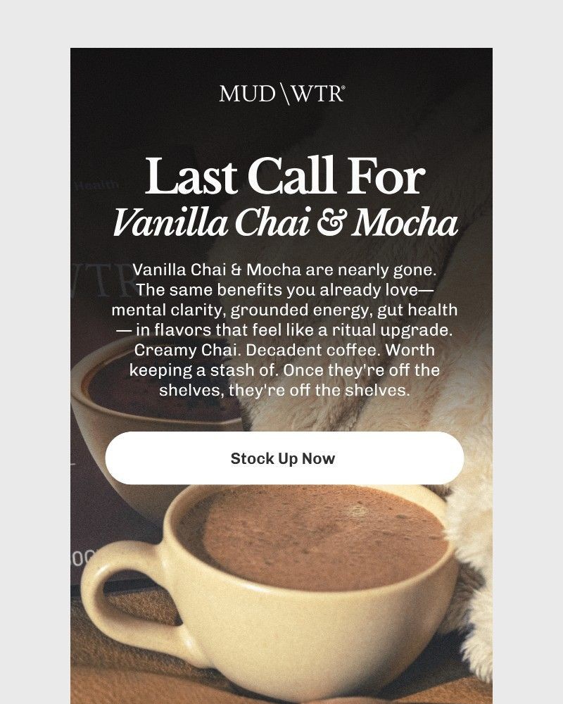 Screenshot of email sent to a MUD/WTR Newsletter subscriber