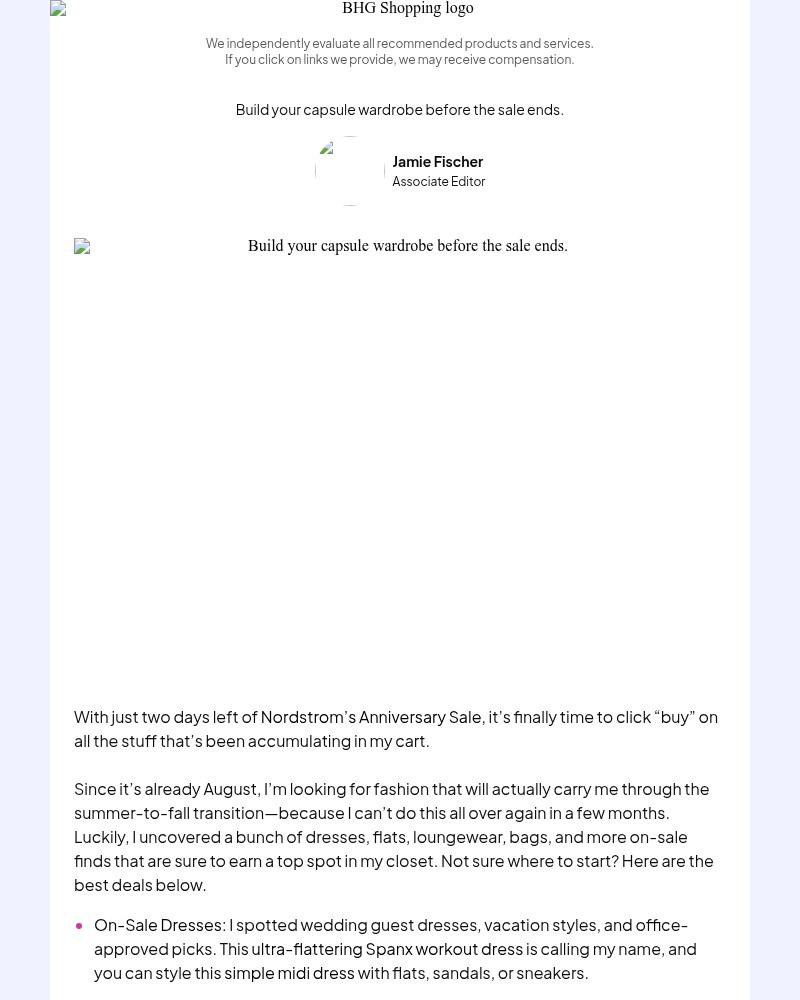 Screenshot of email sent to a Better Homes and Gardens Newsletter subscriber