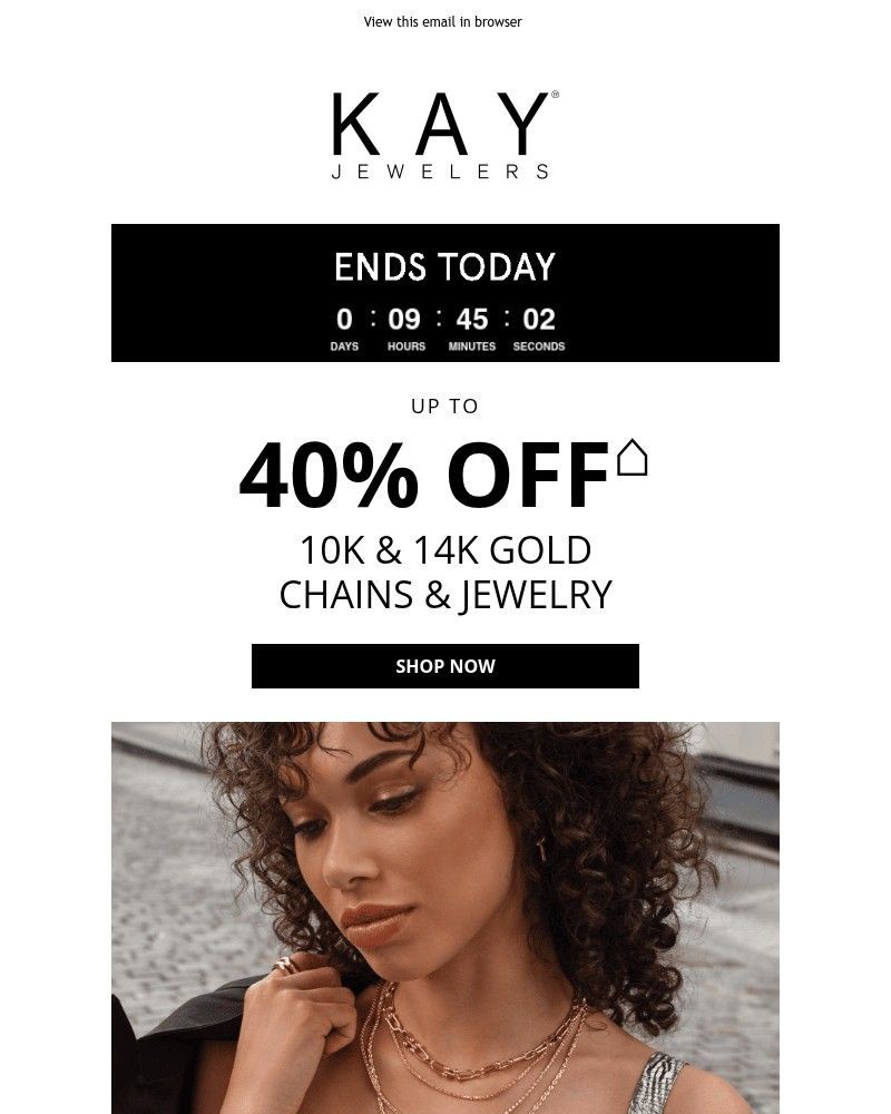 Screenshot of email sent to a Kay Newsletter subscriber