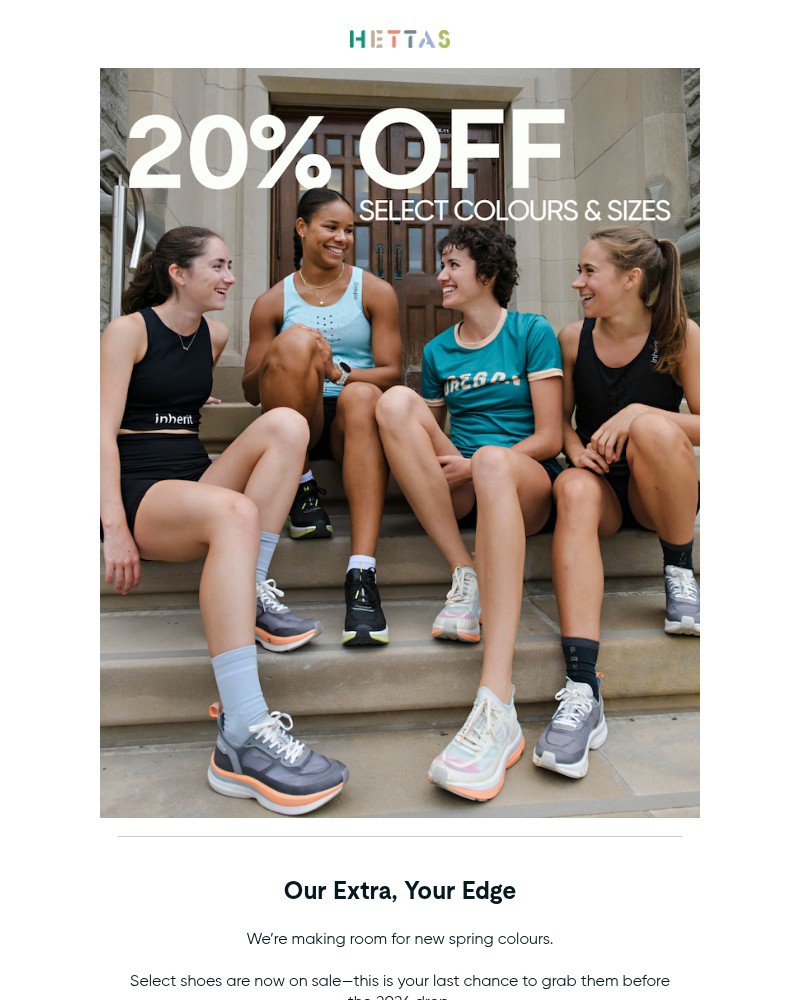 Screenshot of email sent to a Hettas Newsletter subscriber