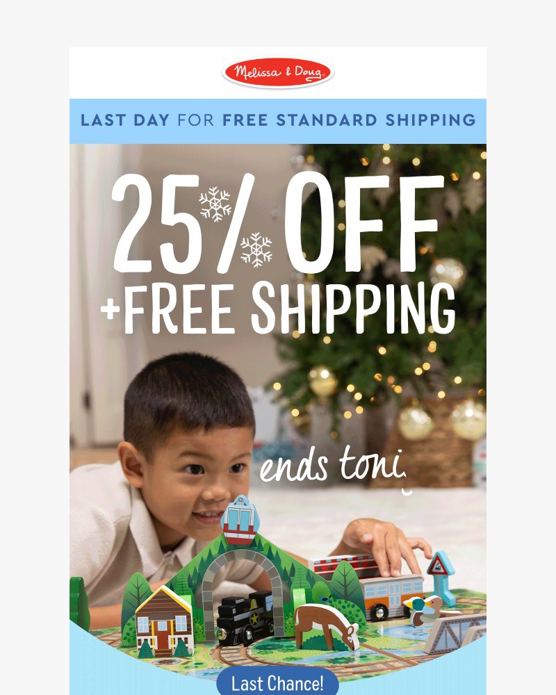 Screenshot of email sent to a Melissa & Doug Newsletter subscriber