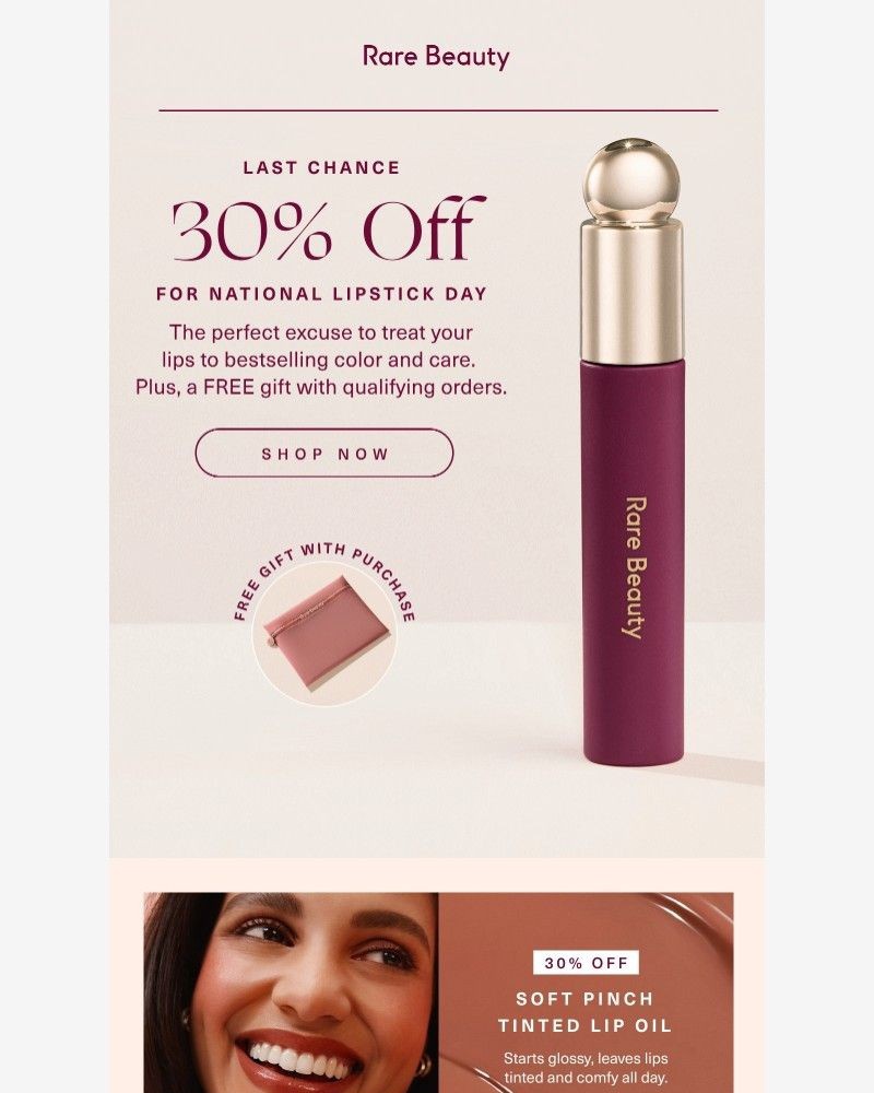 Screenshot of email with subject /media/emails/last-chance-30-off-for-national-lipstick-day-c6c5e7-cropped-4c8016f5.jpg