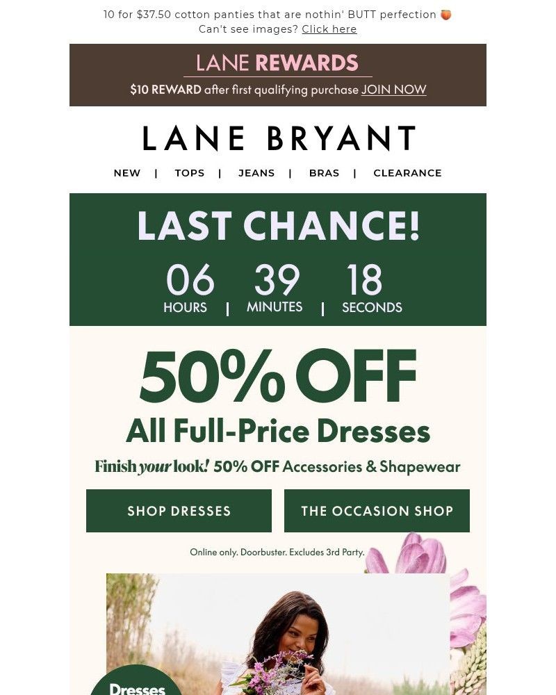 Screenshot of email with subject /media/emails/last-chance-50-off-selfie-approved-dresses-4d2994-cropped-d8938331.jpg