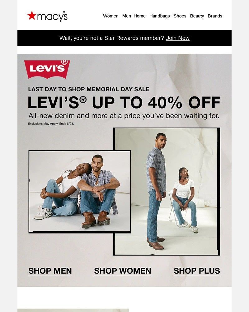 Screenshot of email with subject /media/emails/last-chance-for-40-off-levis-styles-c20681-cropped-7bc7e09c.jpg