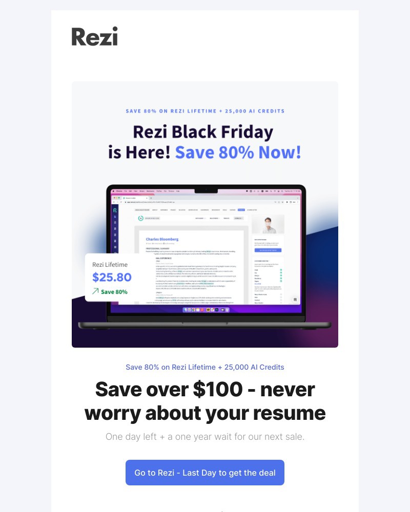Screenshot of email with subject /media/emails/last-chance-for-80-off-2500-ai-credits-rezi-black-friday-3cc4af-cropped-bd97a1d6.jpg