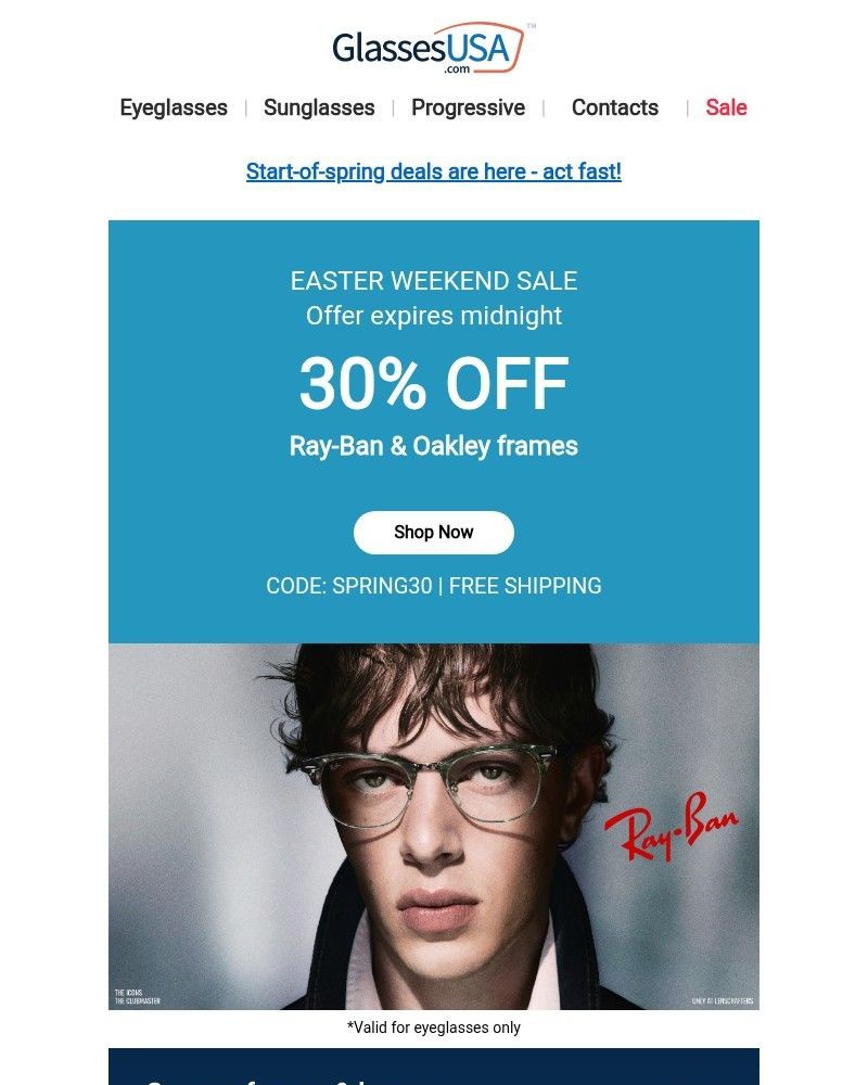 Screenshot of email with subject /media/emails/last-chance-for-this-ray-ban-oakley-deal-easter-savings-inside-275fa3-cropped-5ea8e791.jpg