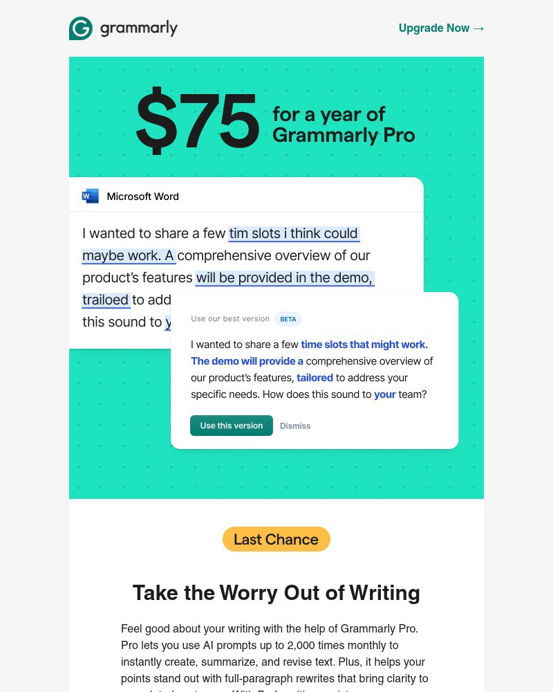 Screenshot of email with subject /media/emails/last-chance-pro-for-75-ends-tonight-4b3e7a-cropped-6bcb0fad.jpg