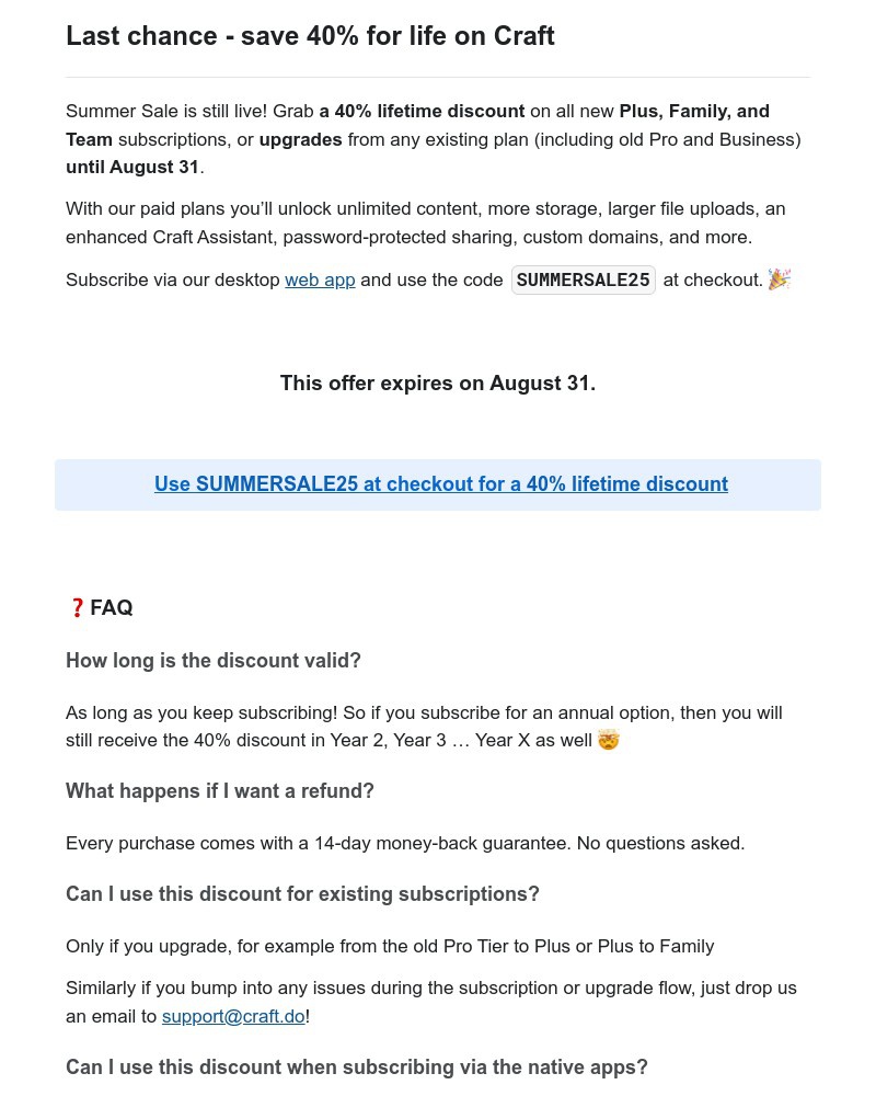 Screenshot of email with subject /media/emails/last-chance-save-40-for-life-on-craft-6aa145-cropped-c0e956d5.jpg