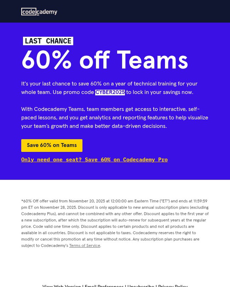 Screenshot of email with subject /media/emails/last-chance-save-60-on-codecademy-teams-e1e4cf-cropped-7beee710.jpg