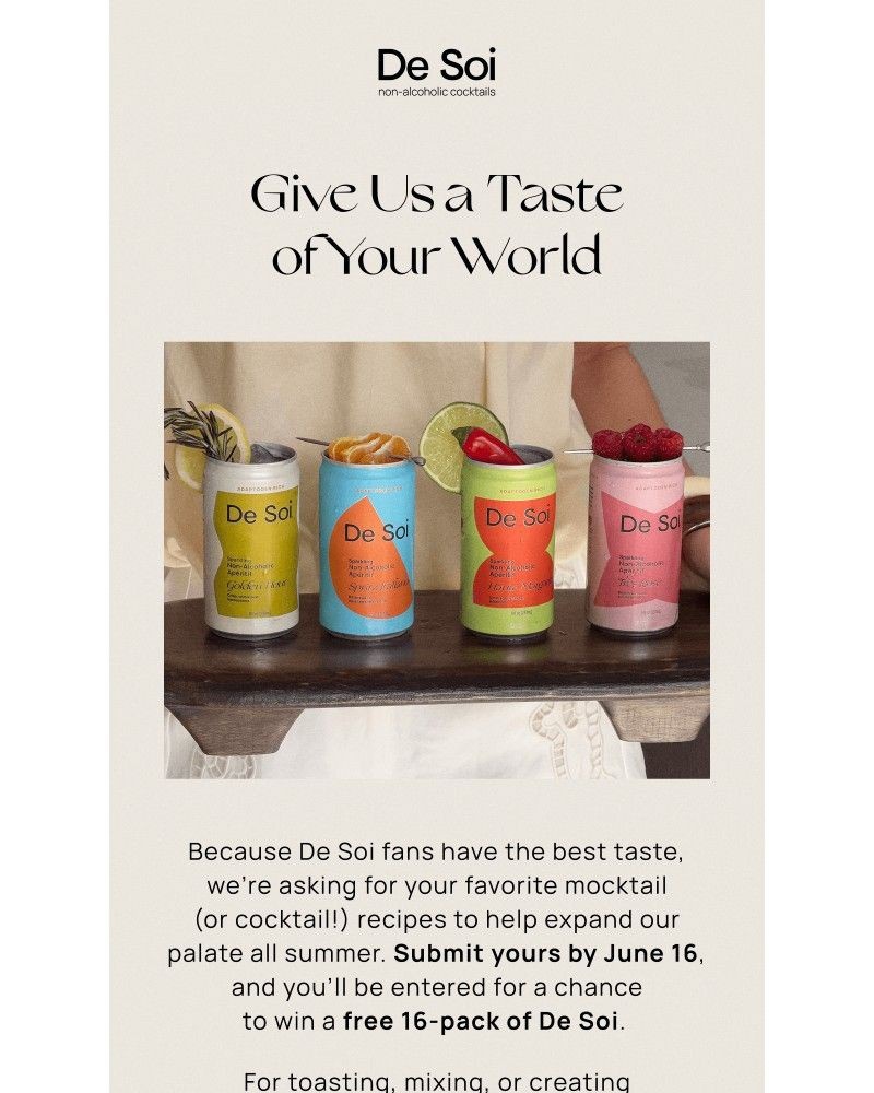 Screenshot of email sent to a De Soi Newsletter subscriber