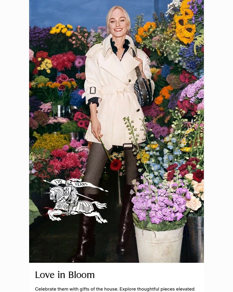 Screenshot of email sent to a Burberry Newsletter subscriber