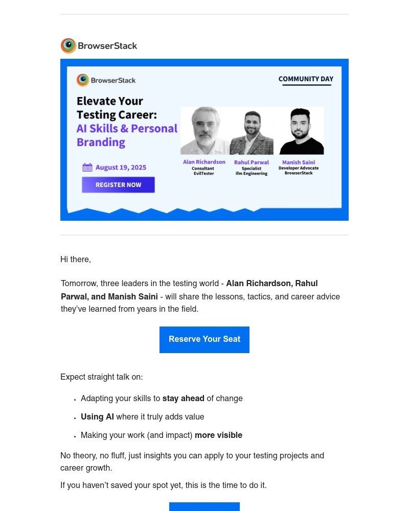 Screenshot of email with subject /media/emails/last-chance-to-register-practical-insights-to-grow-your-testing-career-71d8e3-cro_NGzwY5r.jpg