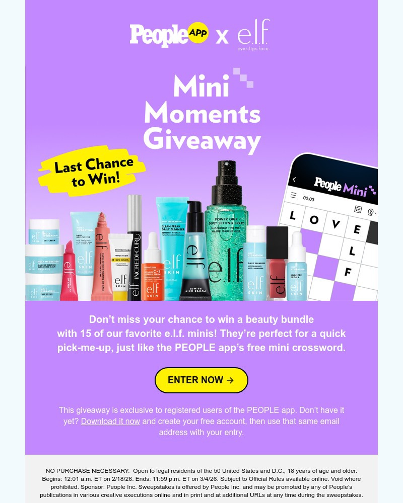 Screenshot of email sent to a People Newsletter subscriber