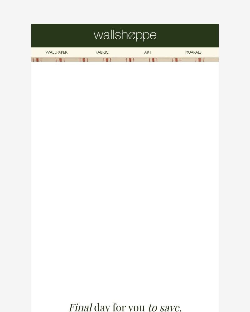 Screenshot of email sent to a Wallshoppe Cart abandoner