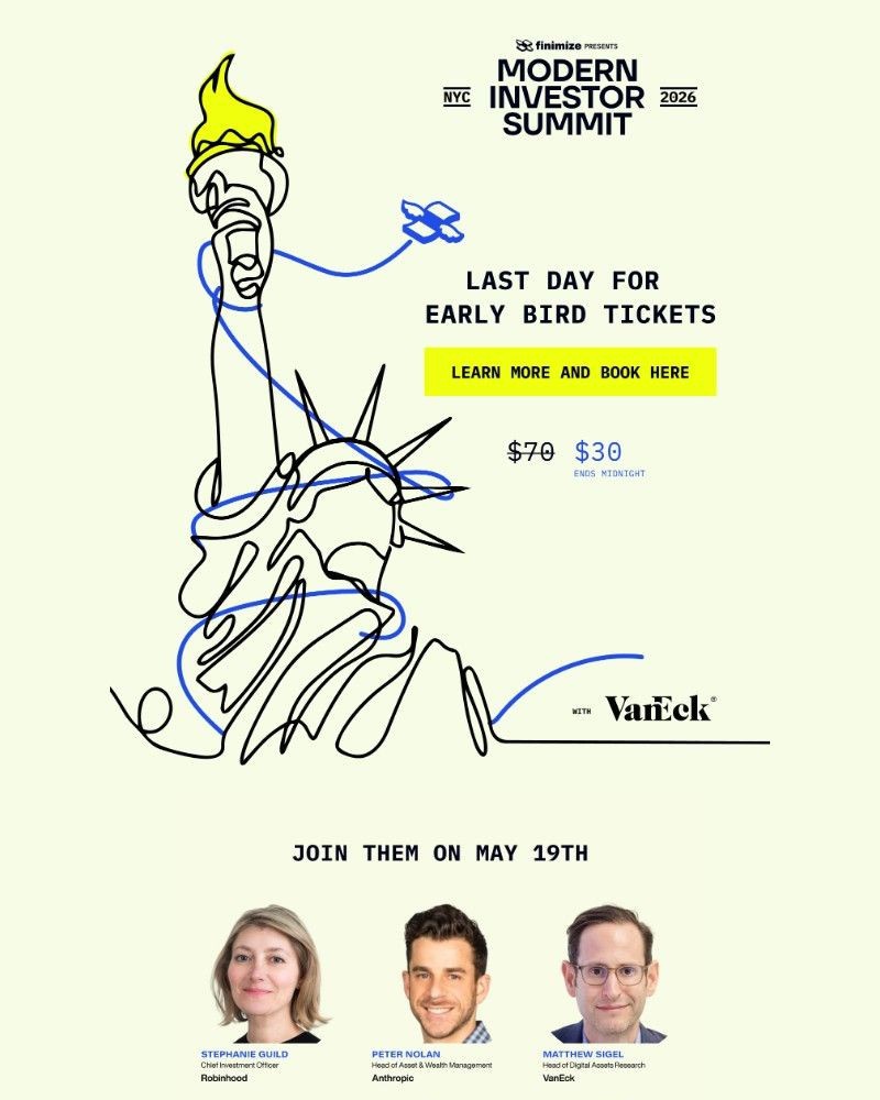 Screenshot of email sent to a Finimize Registered user