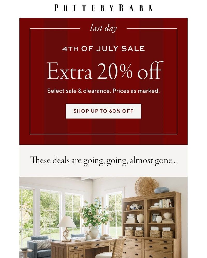 Screenshot of email with subject /media/emails/last-day-for-extra-20-off-clearance-16ed62-cropped-6bf1f7ac.jpg