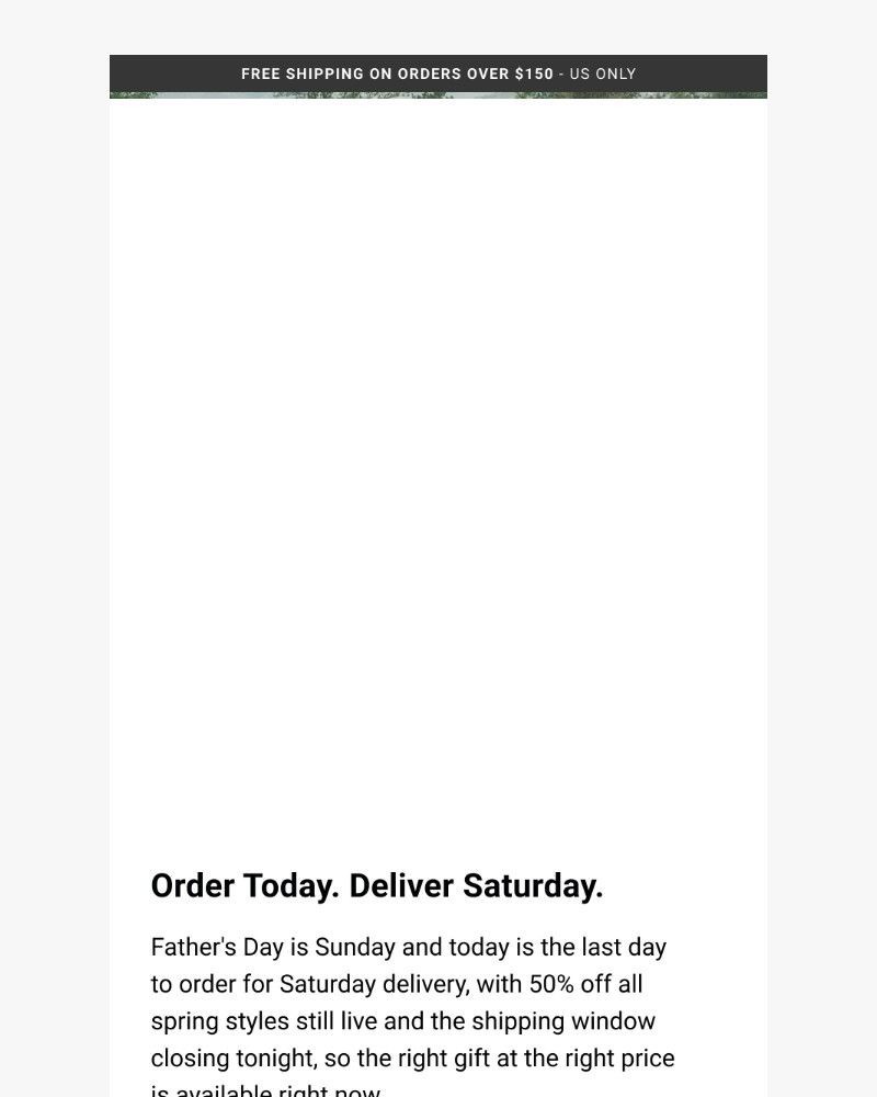 Screenshot of email sent to a Spyder Newsletter subscriber