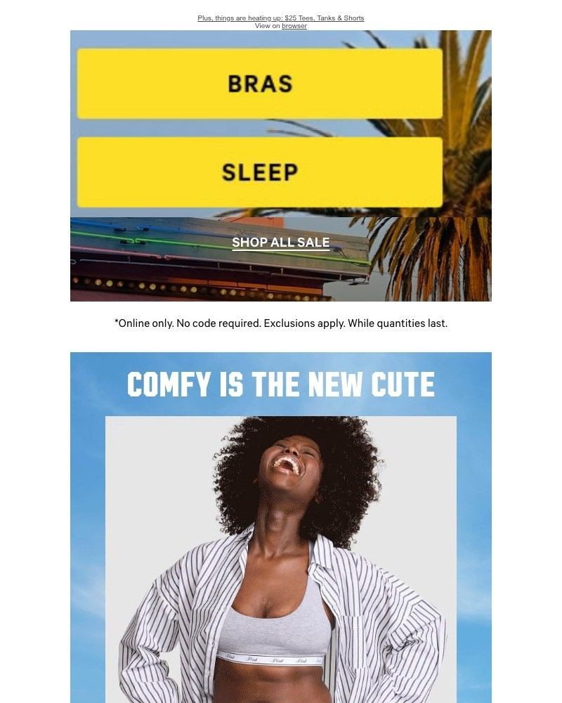 Screenshot of email sent to a Victoria's Secret Newsletter subscriber