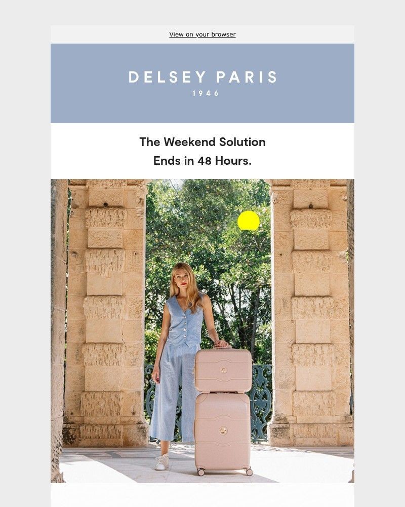 Screenshot of email sent to a Delsey Paris Newsletter subscriber