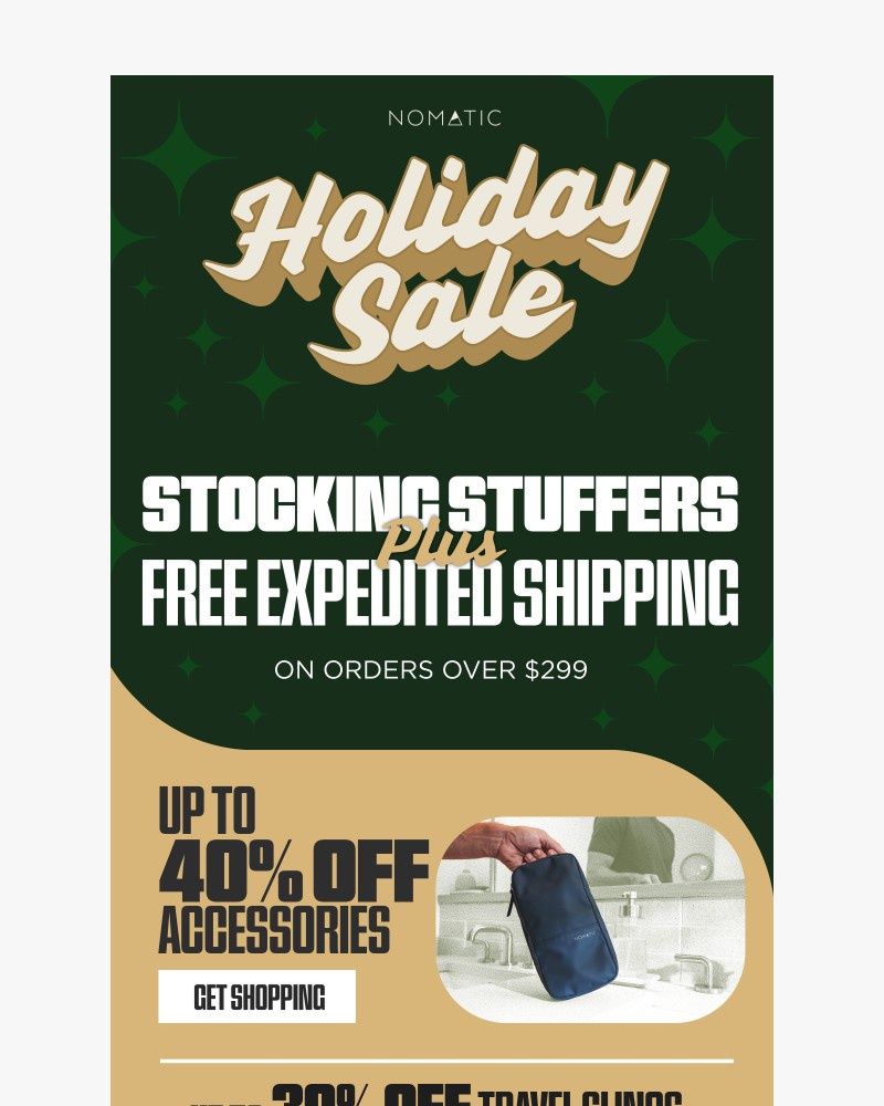 Screenshot of email sent to a Nomatic Newsletter subscriber