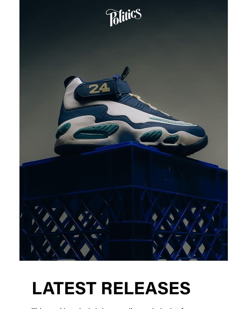 Screenshot of email sent to a Sneaker Politics Newsletter subscriber