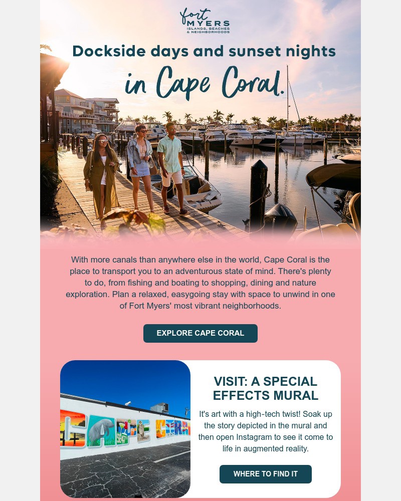 Screenshot of email sent to a Fort Myers Newsletter subscriber