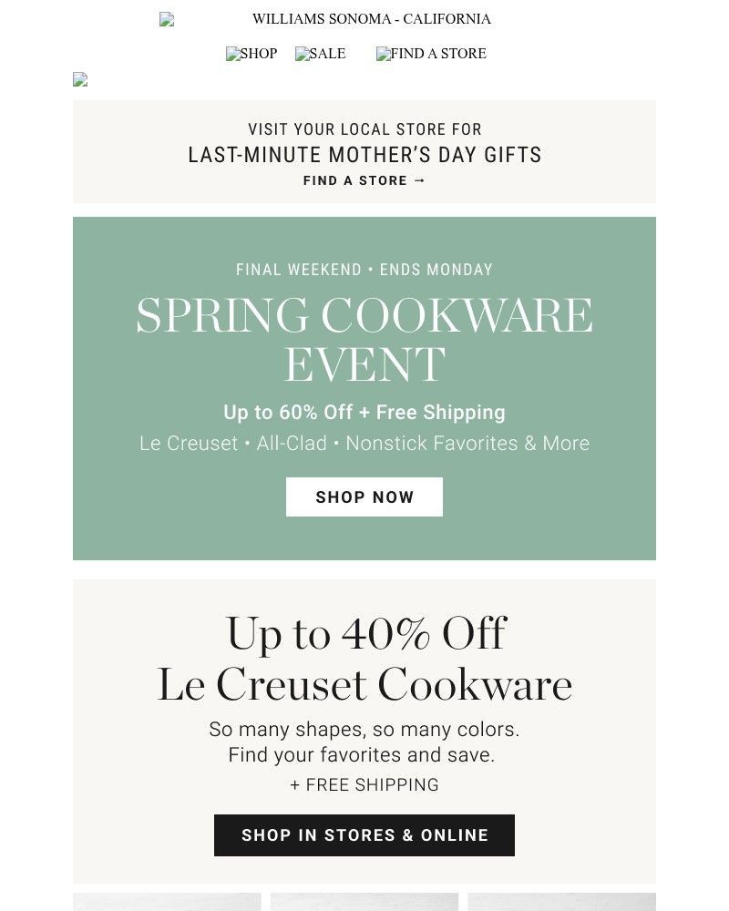 Screenshot of email with subject /media/emails/le-creuset-up-to-40-off-shop-the-spring-cookware-event-314c3b-cropped-725b09c9.jpg
