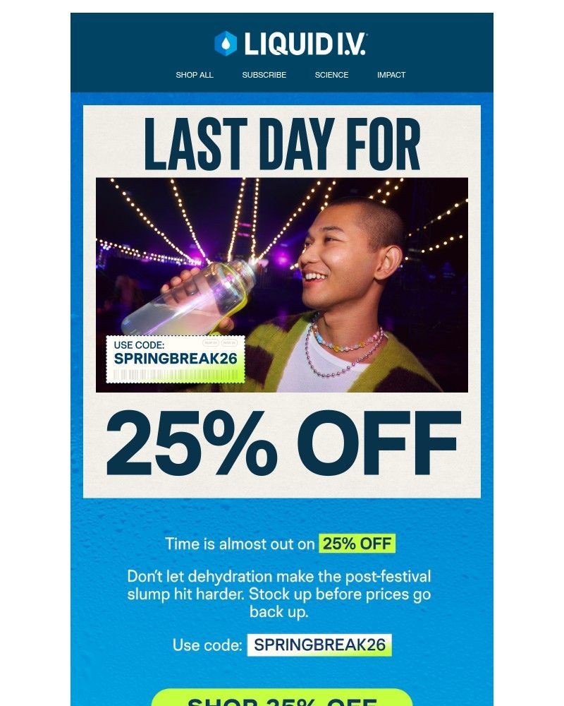 Screenshot of email with subject /media/emails/less-than-24-hours-left-for-25-off-4a9aa0-cropped-a50f707a.jpg