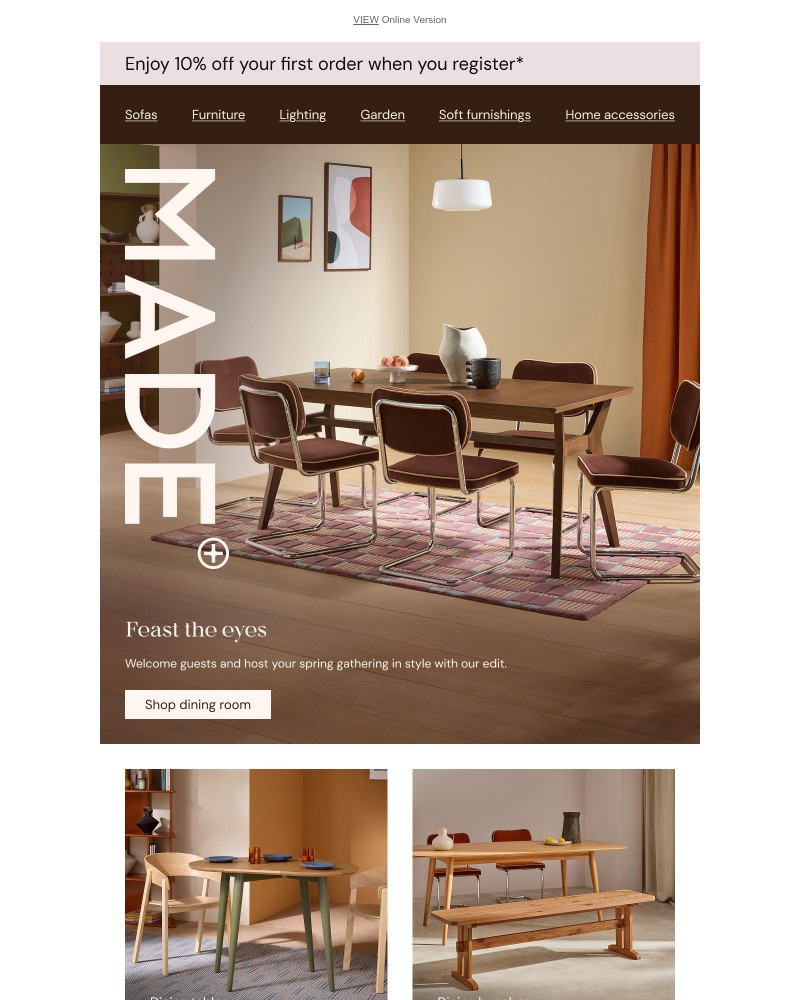 Screenshot of email sent to a Made Customer