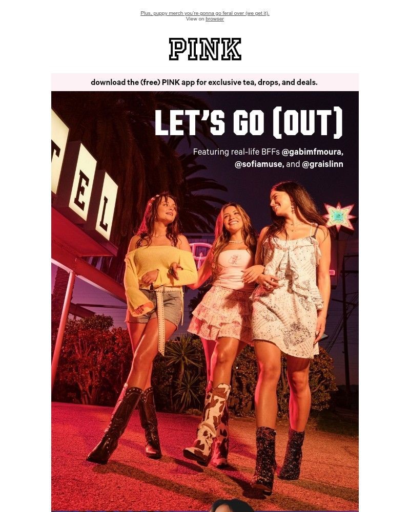 Screenshot of email sent to a Victoria's Secret Newsletter subscriber