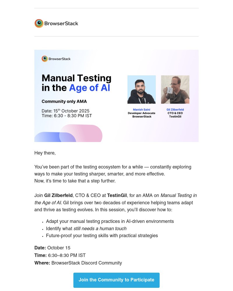 Screenshot of email with subject /media/emails/level-up-your-testing-ama-on-manual-testing-in-the-age-of-ai-6bb9d7-cropped-ace6b7a9.jpg