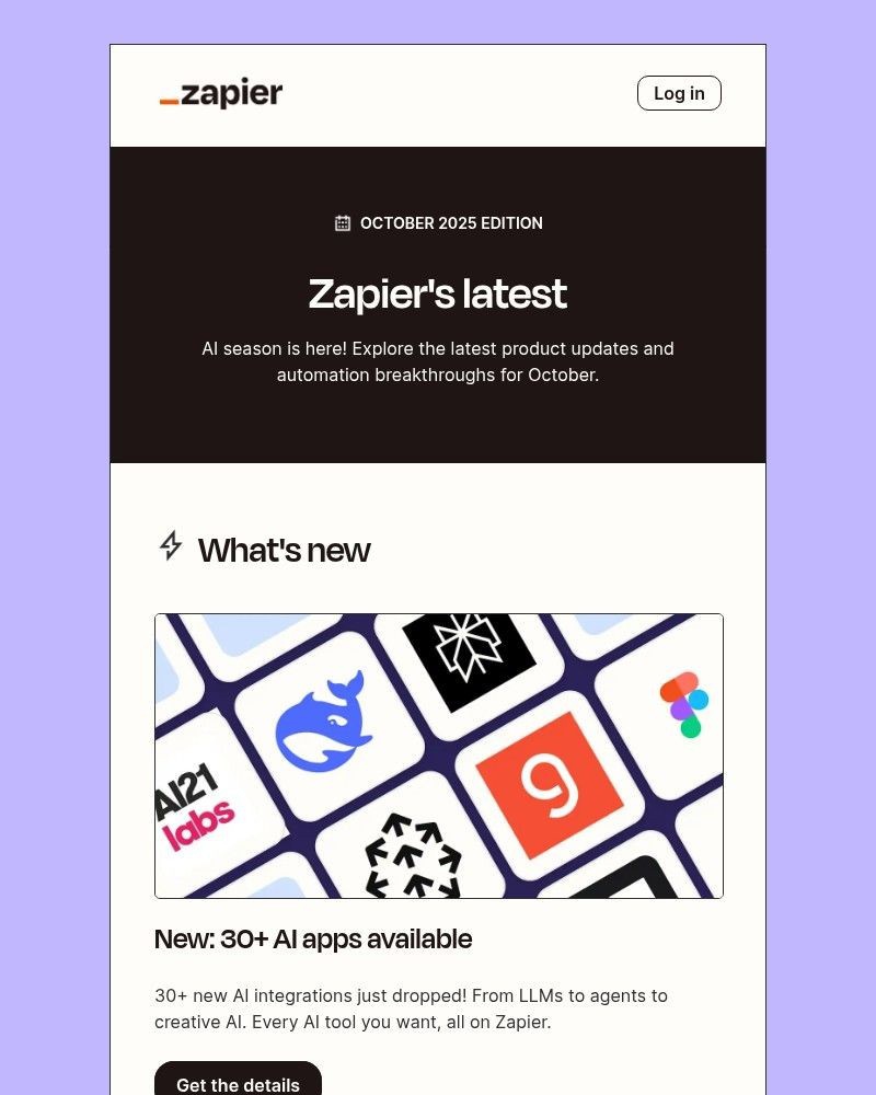 Screenshot of email sent to a Zapier Invited user